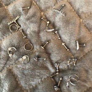 Stainless Steal Piercing Studs 20 pieces
